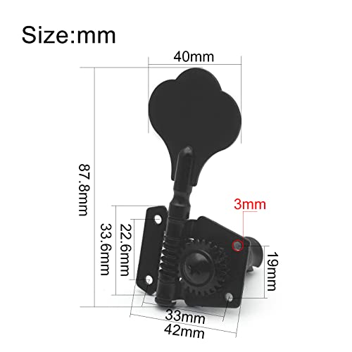 SAPHUE 4R Electric Bass Guitar Tuning Pegs - Image 3