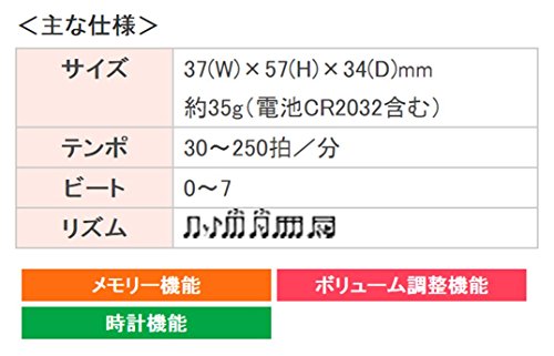 SEIKO DM51 Clip Digital Metronome (Aqua Blue) - Image 4