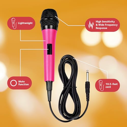 Singing Machine Pink Wired Microphone For Karaoke - Image 3