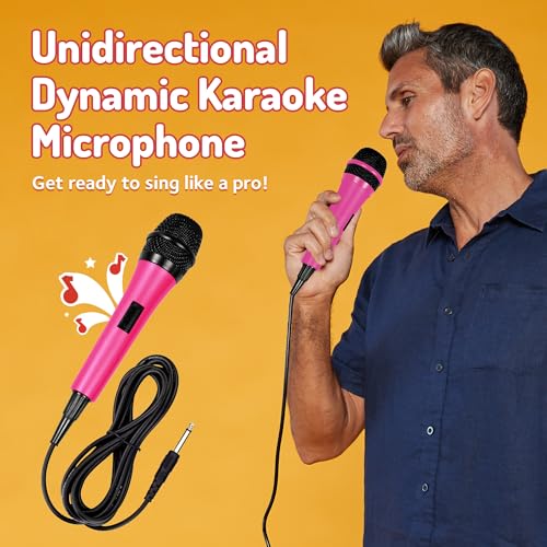 Singing Machine Pink Wired Microphone For Karaoke - Image 2
