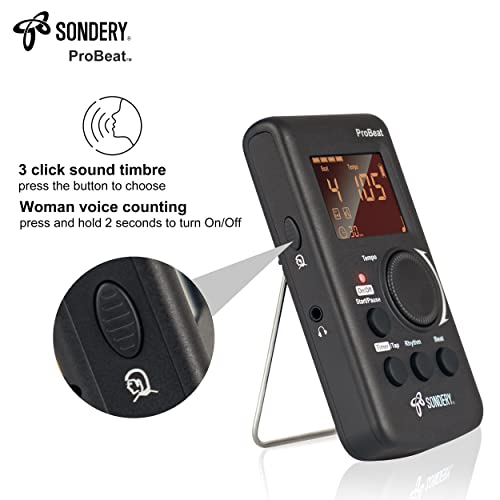 Sondery Digital Metronome With Timer And Vocal Counting - Image 3