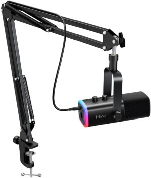 FIFINE XLR/USB Gaming Microphone Set With RGB