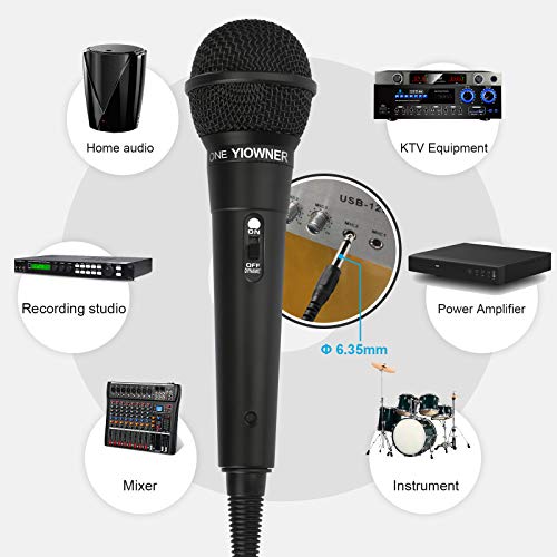 YIOWNER Karaoke Handheld Microphone With Cable - Image 3