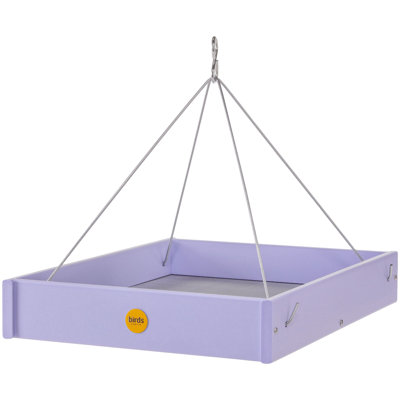 Hanging Platform Bird Feeder in Green Recycled Plastic