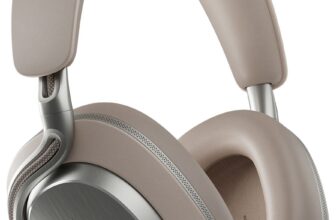 Bowers & Wilkins Px8 S2 Over-Ear Noise Canceling Wireless Headphones in Warm Stone