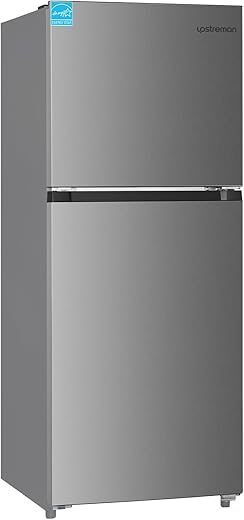 Upstreman 11.6 Cu.Ft. Stainless Steel Double Door Refrigerator