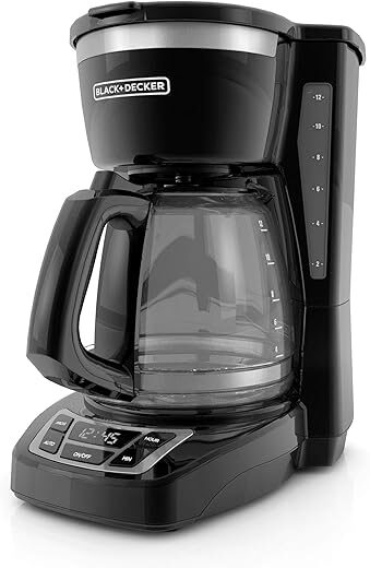 BLACK+DECKER 12-Cup Programmable Coffee Maker, Black
