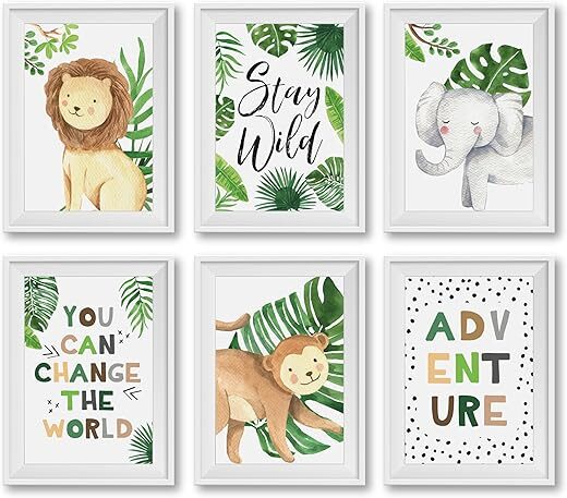 Hadley Designs 12 Jungle Safari Nursery Decor Neutral