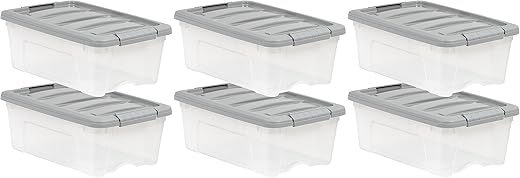 Amazon Basics 12 Quart Stackable Storage Bins