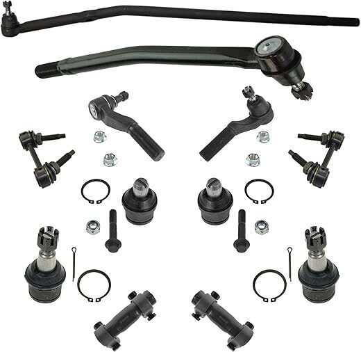 TRQ 12pc Steering Suspension Kit For Ford E-Series