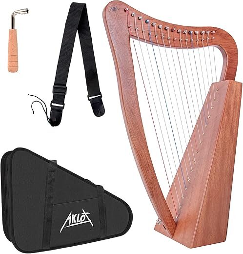 AKLOT 15 Strings Mahogany Harp 22 Inch