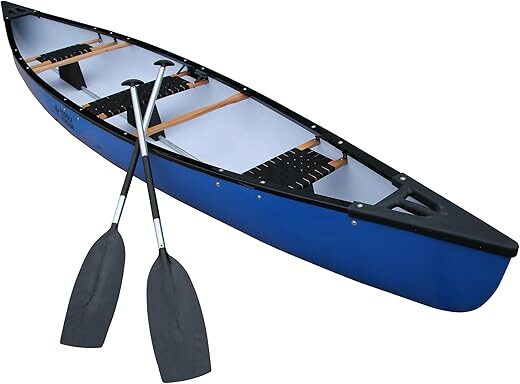 Paddle Voyage 15.94ft Family Fishing Canoe Kayak, Blue