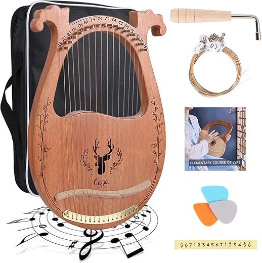 Tseipoaoi 16 Strings Mahogany Acoustic Lyre Harp