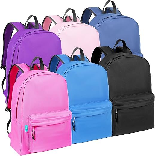 BeigeSwan 16.5 Inch Multicolored Bulk Backpacks