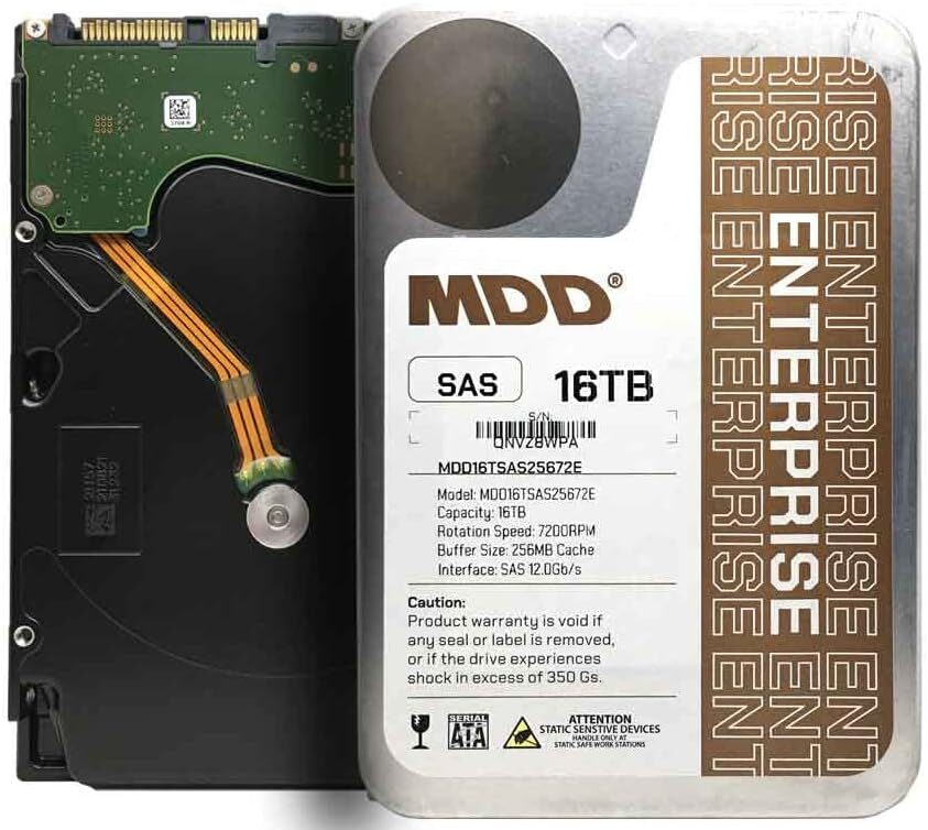 MDD MAXDIGITALDATA 16TB 7200RPM SAS Enterprise Hard Drive