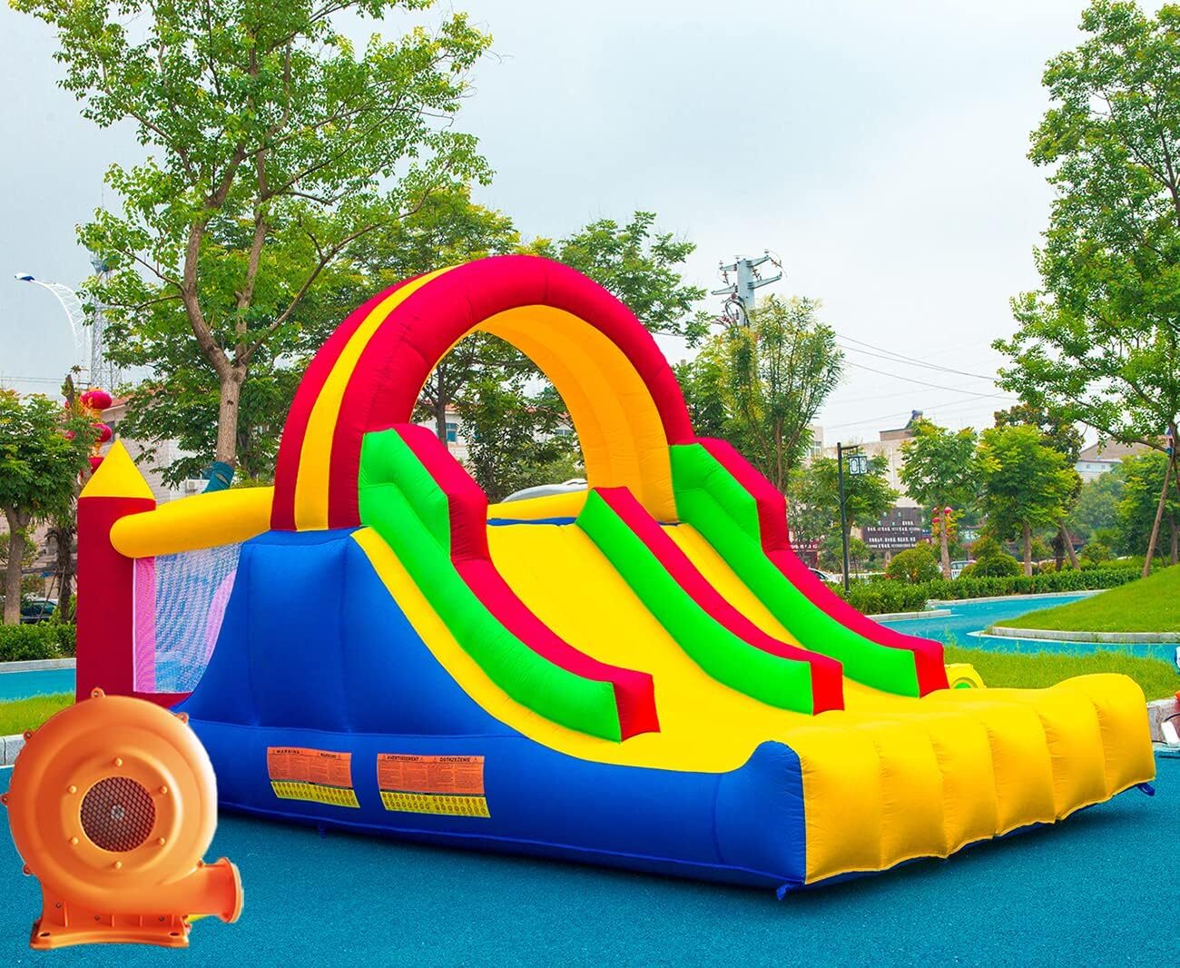 HuaKastro 16×7.2FT Inflatable Bounce House With Slides