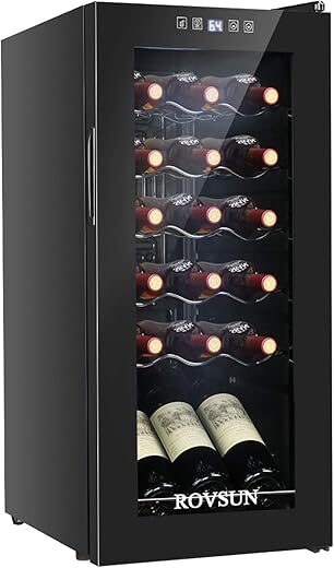 ROVSUN 18 Bottle Freestanding Wine Cooler with Digital Control