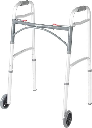 Drive Medical Button Folding Rolling Walker