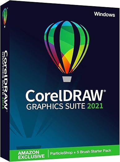 Corel 2021 Graphic Design Software with Brush Pack [PC Disc]