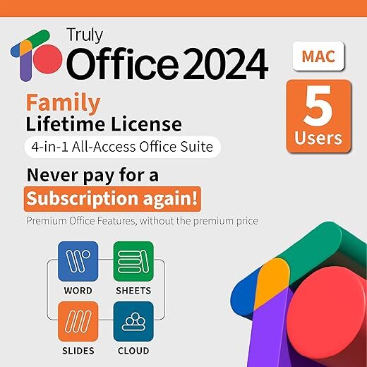 Truly Office 2024 Family Lifetime License for Mac