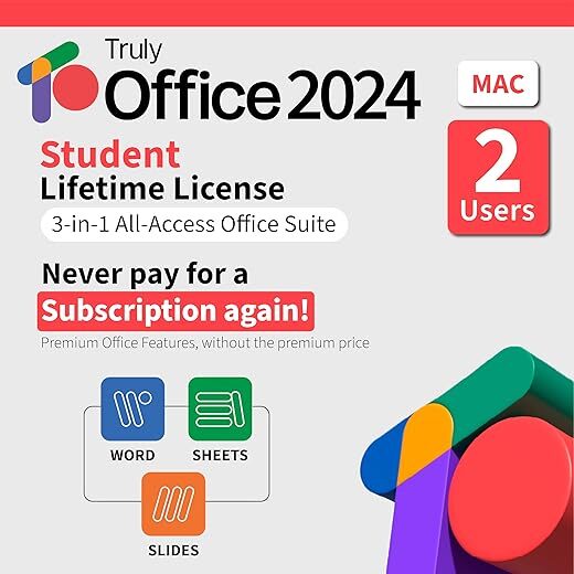 Truly Office 2024 Student Lifetime License for Mac