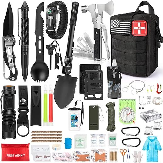 YKIOKE 235Pcs Emergency Survival and First Aid Kit