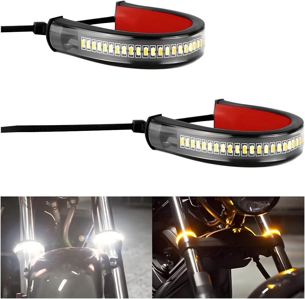 zipelo 2PCS LED Motorcycle Turn Signal Lights