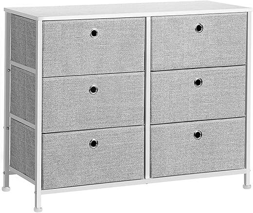 SONGMICS 3-Tier Fabric Drawer Storage Dresser