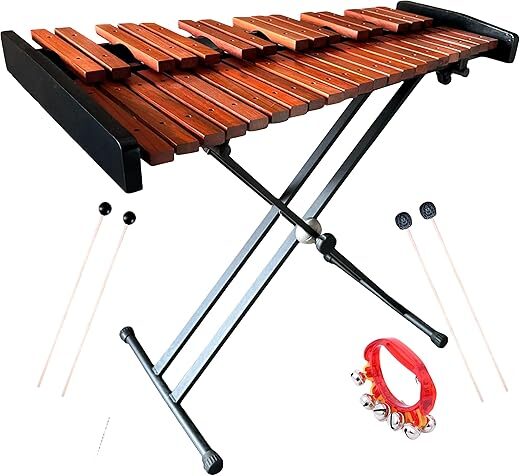 LyricLight 37 Note Professional Wooden Xylophone With Stand