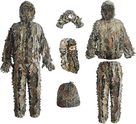 LYLPYHDP 3D Leafy Camo Ghillie Hunting Suit