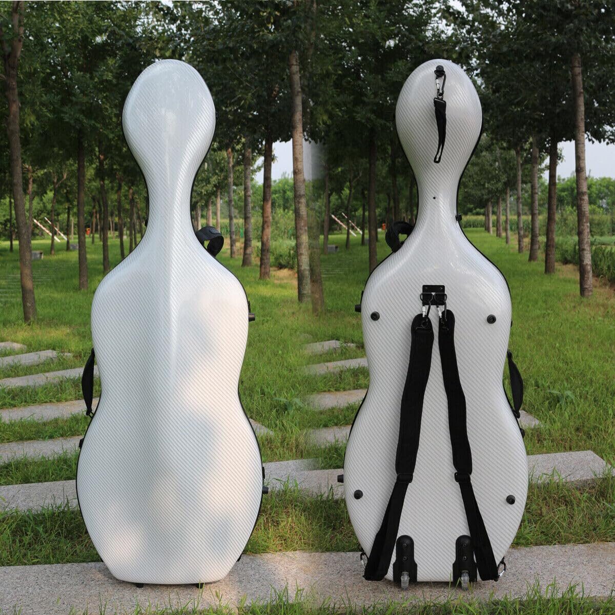 WUQIMUSC 4/4 Full Size Cello Case (#White)
