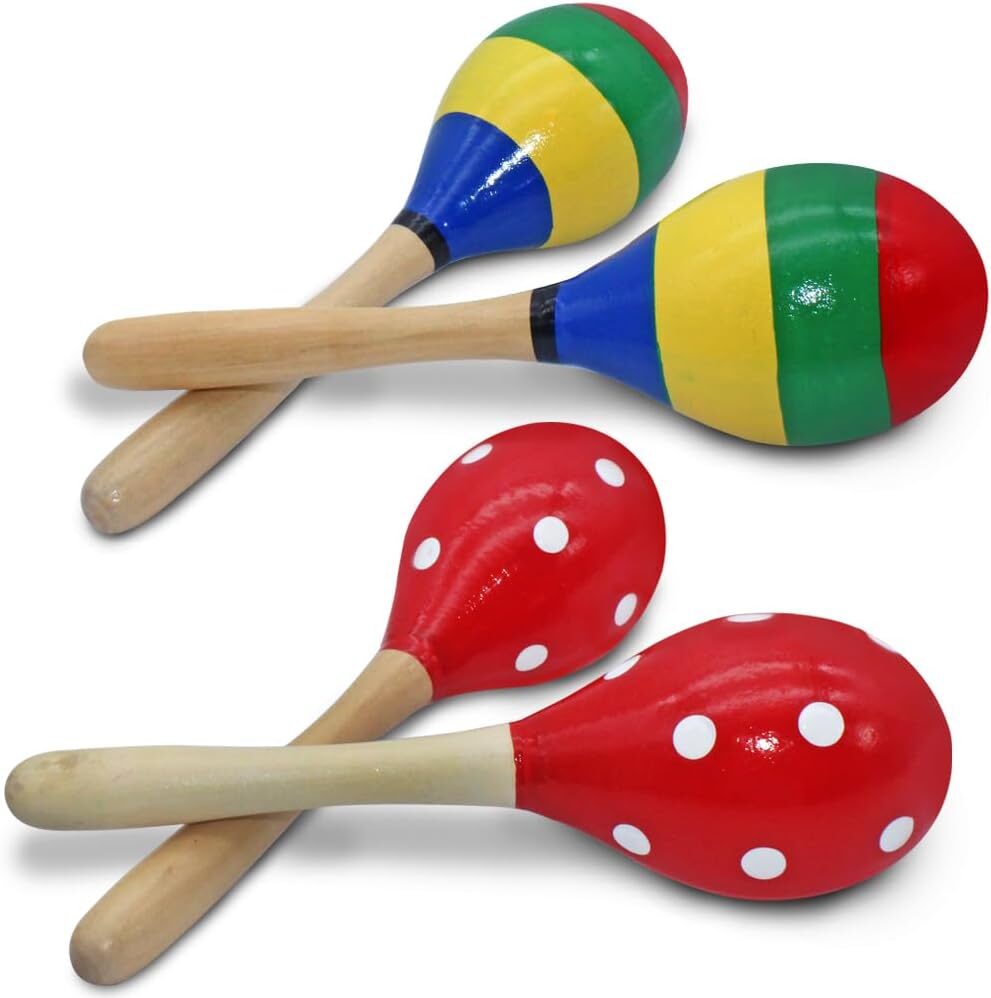 lyfLux 4 Pcs Maracas Hand Percussion Instruments