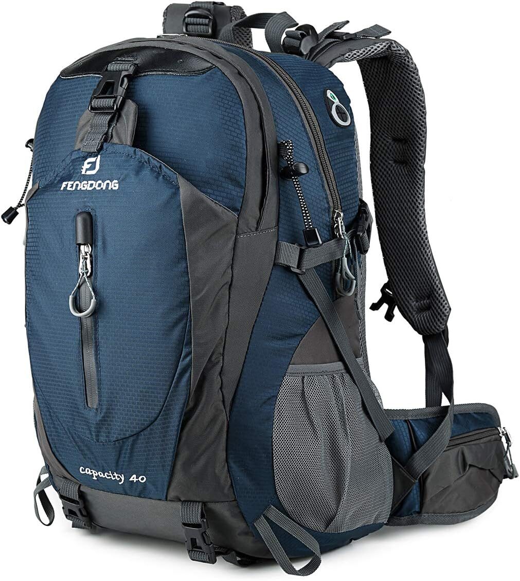 FENGDONG 40L Waterproof Lightweight Hiking Backpack