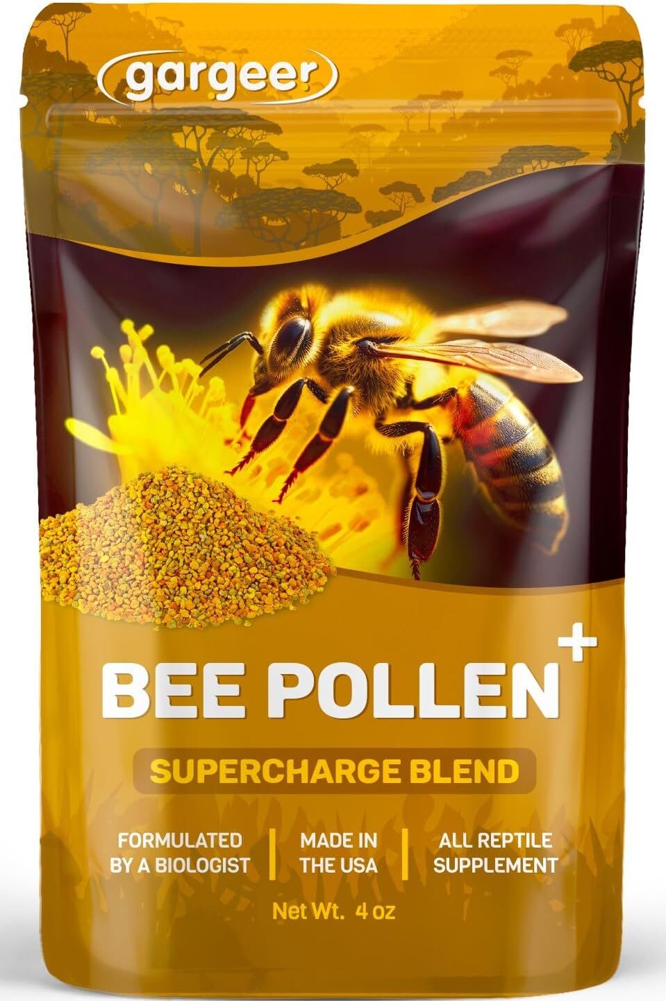 Gargeer 4oz Bee Pollen For Reptiles – Health Boost