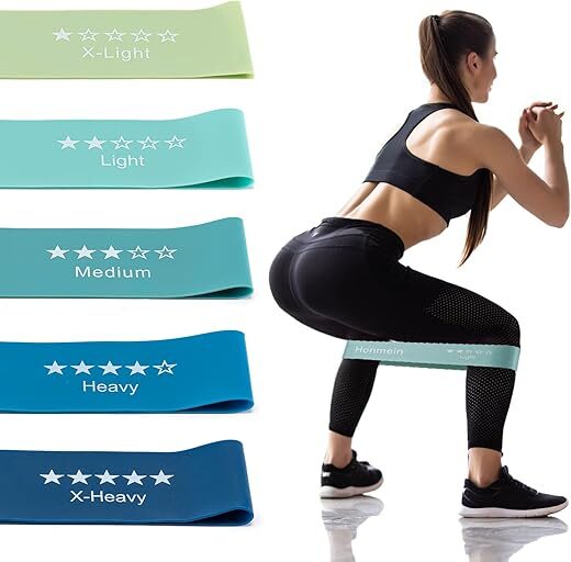 Honmein 5-Level Resistance Bands for Home Fitness