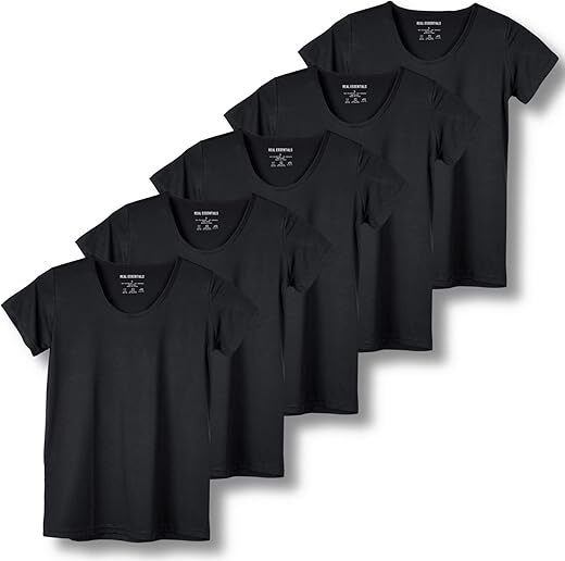 Real Essentials 5-Pack Women’s Dry Fit Athletic T-Shirts
