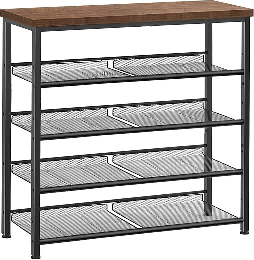 Pipishell 5-Tier Shoe Rack With Adjustable Shelves, PISRB4