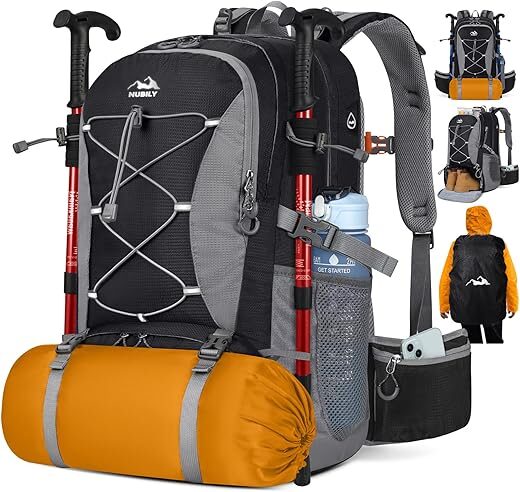 NUBILY 50L Waterproof Lightweight Hiking Daypack
