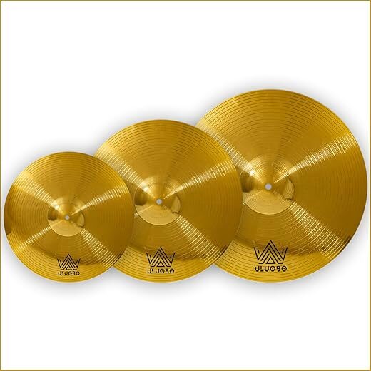ULUOBO 6/8/10 Inch Splash Cymbal Set, 3 Pieces