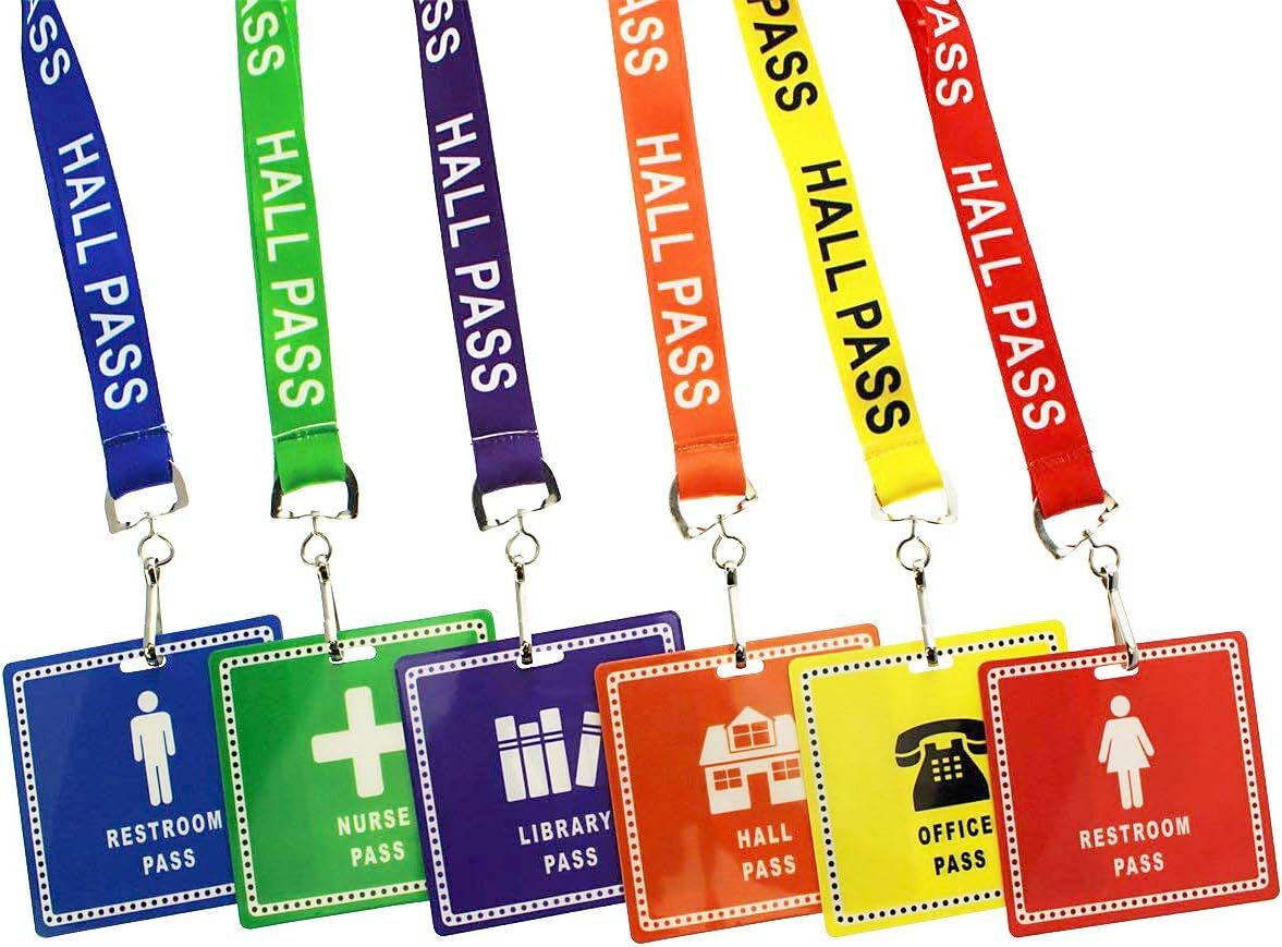 Specialist ID 6 Pack Student Hall Pass Lanyards
