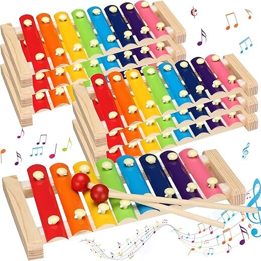 Lukmaa 6 Pcs Wooden Xylophone With Mallets