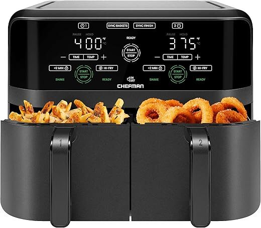 Chefman 6 Quart Dual Basket Air Fryer