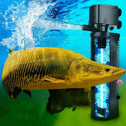 coospider-repta 600GPH UV Aquarium Filter for 75-200 Gal