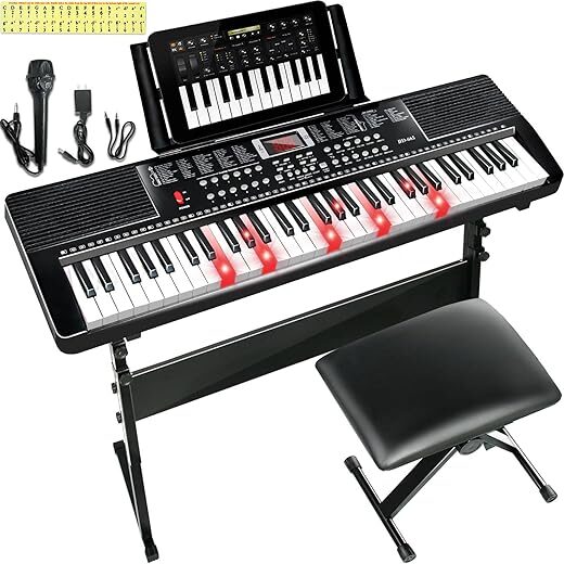 IMGZAR 61 Key Beginner Electric Piano Set