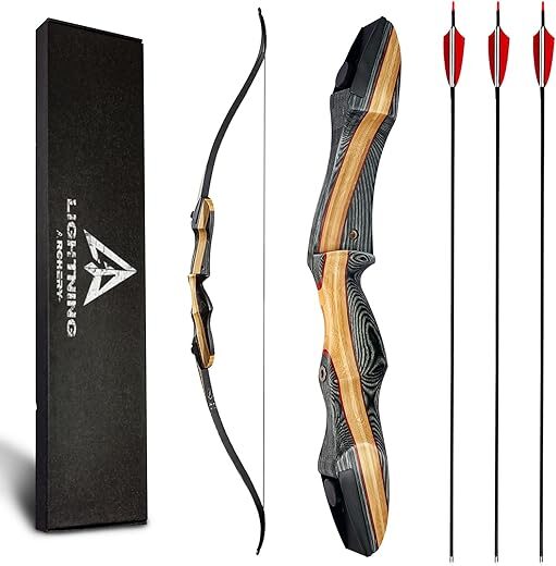 Lightning Archery 62″ Takedown Recurve Bow Set (25-60lbs)