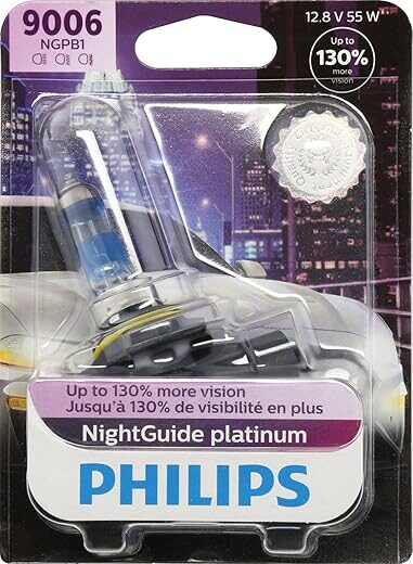 Philips automotive lighting 9006 NightGuide Platinum Headlight Bulb