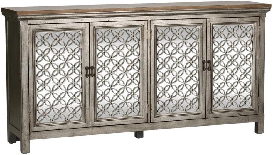 LIBERTY FURNITURE INDUSTRIES, INC. Accent Cabinet, White Dusty Wax Finish
