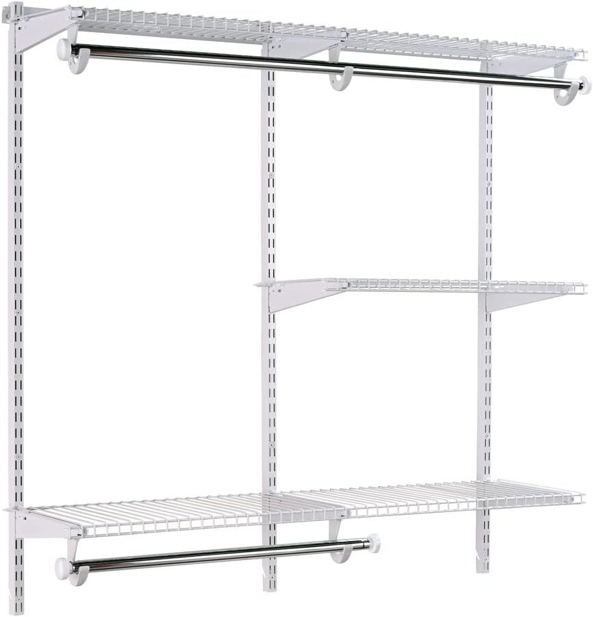 Rubbermaid Adjustable Closet Kit with Wire Shelving