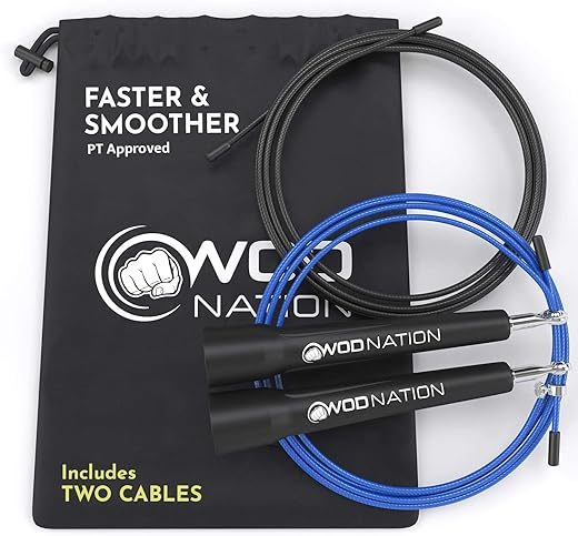 WOD Nation Adjustable Speed Jump Rope For Fitness