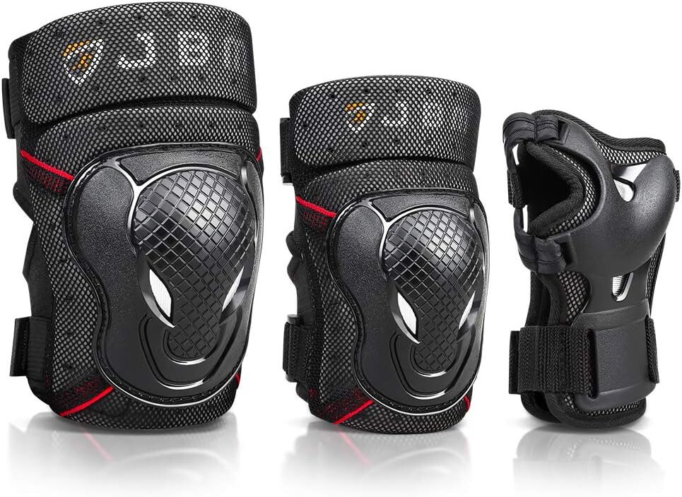 JBM Adult & Kids Knee Elbow Wrist Guards Set